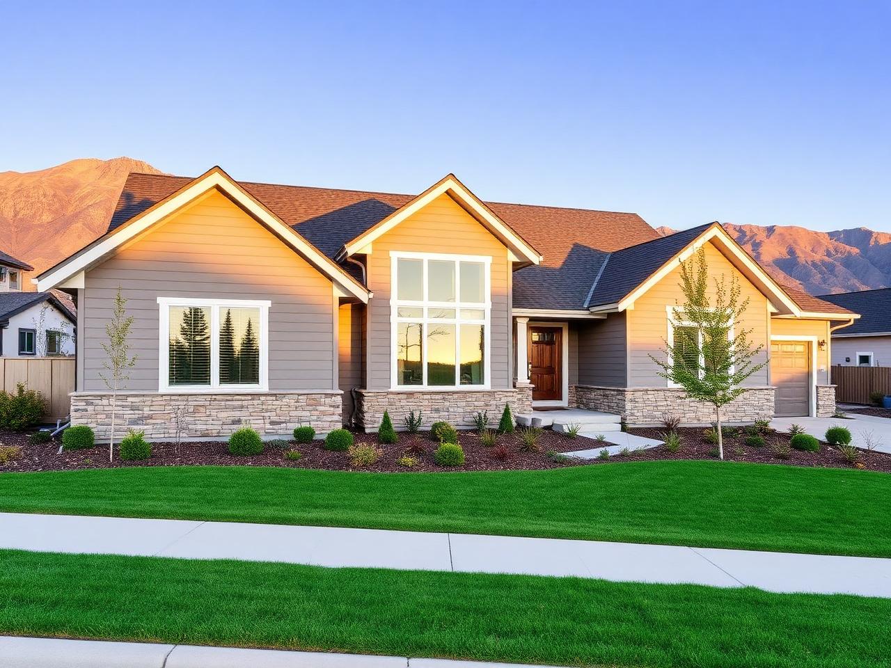 Modern Utah home with fresh fiber cement siding